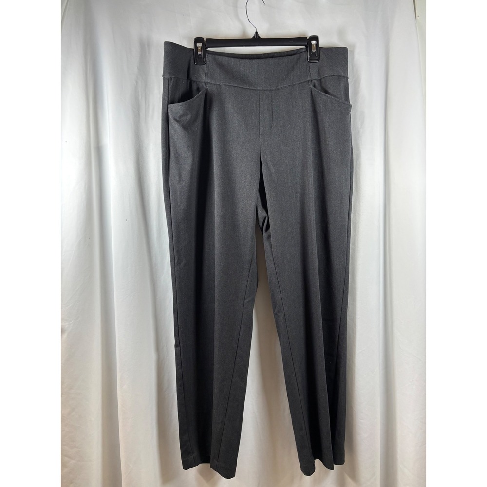 Christopher & Banks Womens Size 16 Charcoal Grey Straight Leg Pull On Pants